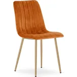 Terakotová sametová židle LAVA 246606550