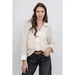 Civico propínací háčkovaný svetr Giacca krémový Velikost: UNI