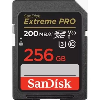Paměťová karta SanDisk SDXC karta 256GB Extreme PRO (200 MB/s Class 10, UHS-I U3 V30)
