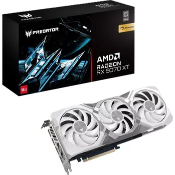 Grafická karta Acer PREDATOR BIFROST Radeon RX 9070 XT White/OC/16GB/GDDR6