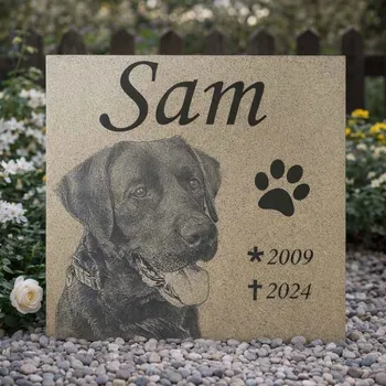 Smuteční dekorace Večnýklid.cz Keramický Náhrobek Světlejší Vzhled Desky