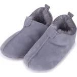 Vlnka Dětské kožené bačkory s ovčí vlnou Andy šedá velikost obuv dětské 24