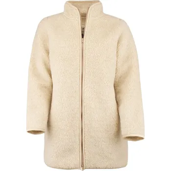 Dámská mikina Vlnka Vlněná mikina se zipem a kapsami béžová velikost oblečení XXL