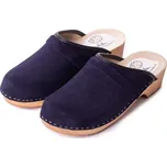 Vlnka Dámské anatomické dřeváky broušená kůže modrá velikost obuv dospělí 38