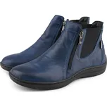 Vlnka Dámské kožené kotníkové boty na zip Ivana modrá velikost obuv dospělí 42