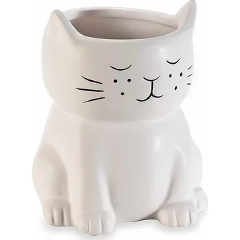 Kočičí paní Keramická váza kočka - černá, bílá Barva: bílá