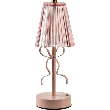 Stojací lampa Stolní LED lampa PINKY s USB 29 cm růžová