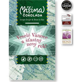 Čokoláda Míšina čokoláda Tmavá čokoláda Veselé Vánoce