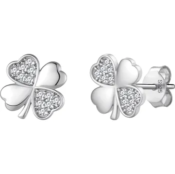 Náušnice Olivie Stříbrné náušnice ČTYŘLÍSTEK 9707 Ag 925; ≤1,7 g.