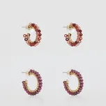 Reserved - Náušnice s přírodními kameny - vícebarevná - 848IC-MLC - 848IC-MLC-ONE