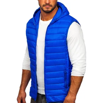 Pánská vesta Kobaltová pánská mikina na zip s kapucí Bolf LY36 - XL