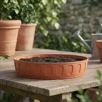 Obal na květináč Podmiska pod květináč DAILY INTERNATIONAL HOME PETUNIA 32 cm terakota