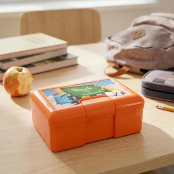 Svačinový box Svačinová dóza ODELO BACK TO SCHOOL oranžová