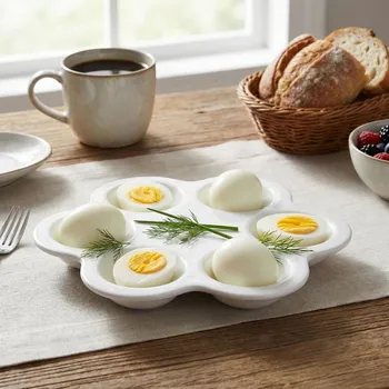 Talíř Talířek na vejce na 6 kusů ODELO NASH 17,8 × 16,3 cm bílý