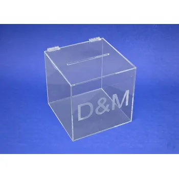 Příruční pokladna Svatební box na přání 250x250x250 mm + gravír, panty