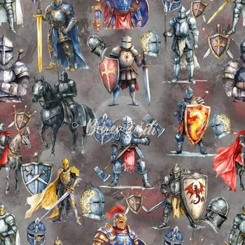 Úplet, Stateční rytíři (E) 1,10m/ks (Top kvalitní úplet Bella digitisk)