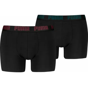 Pánské spodní prádlo Pánské boxerky Puma EVERYDAY BASIC BOXER (2-PACK) černé 938320-33 - L | UK 6,5 | US 9