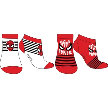 Spider Man - licence Chlapecké kotníkové ponožky - Spider-Man 52341133, červená / bílá Barva: Mix barev, Velikost: 31-34