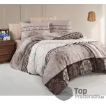 Francouzské bavlněné povlečení Deluxe 220x200+2x70x90 Mandala hnědá