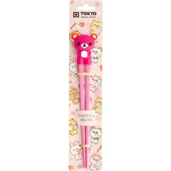 Sada nádobí Tokyo Design Studio Children Chopsticks Bear Pink 22cm 4647 6/240