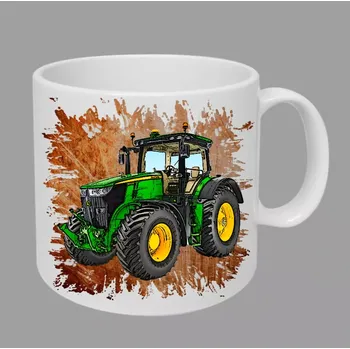 Moon River John Deere 7250R hrnek s traktorem oranžový obsah 330 ml (hrneček traktor)