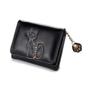 Peněženka Peněženka s mourovatou kočkou a tlapkou - 2 barvy, 2 designy Barva: černá - spící