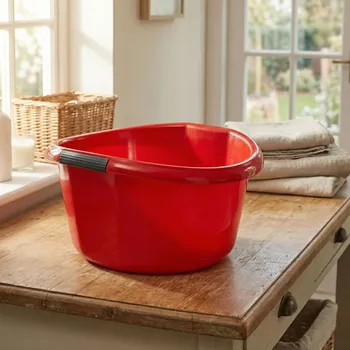 Koš na prádlo Miska s uchyty DAILY INTERNATIONAL HOME ROSALIE 15 l červená