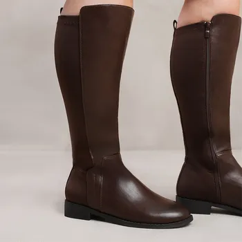 Dámské kozačky Kozačky Where’s That From Dark Brown PU 1063328 4