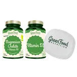 GREENFOOD NUTRITION Duopack Magnesium Chelate 90ks+ Vitamin D3 60ks