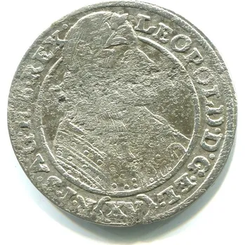 Leopold I. XV Kreuzer 1663/GH. Breslau. Ag.