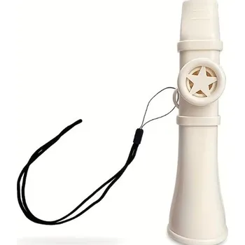 Kazoo ve tvaru flétny - bílá barva