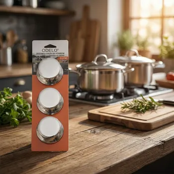 Sada úchytek na poklice ODELO ELLENE stříbrné 3 ks