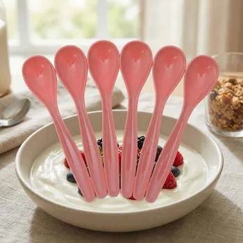 Příbor Jogurtové lžičky DAILY INTERNATIONAL HOME RONI 15 × 3 cm malinové 6 ks