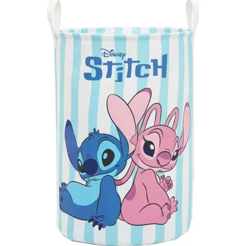 Úložný box Aymax Koš na prádlo-plyšáky LILO A STITCH modré proužky 52x30 cm