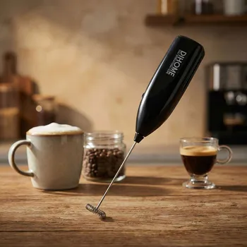 Šlehač mléka Napěňovač mléka 2xAA DAILY INTERNATIONAL HOME MADS černý