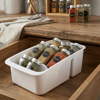 Dóza na potraviny Organizér na koření DAILY INTERNATIONAL HOME SUZY 25 × 15 cm bílý