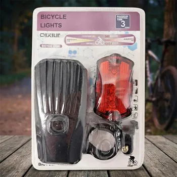 Lampička Sada cyklistických světel přední a zadní na baterie AAA DAILY INTERNATIONAL HOME černá/červená 2 ks