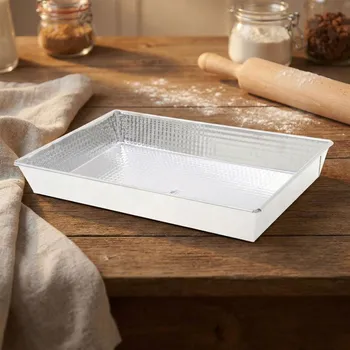Plech na pečení Plech na pečení s profilovaným dnem DAILY INTERNATIONAL HOME 40 × 25 × 6 cm stříbrný