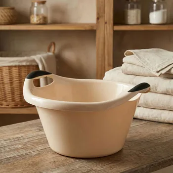 Koš na prádlo Miska s uchyty DAILY INTERNATIONAL HOME CELIA 10 l béžová