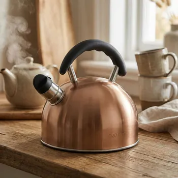 Konvice na čaj Čajník s píšťalkou ODELO ERNO 2,0 l měděný