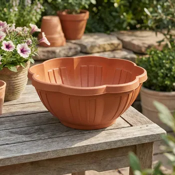 Obal na květináč Mísa DAILY INTERNATIONAL HOME PETUNIA 38 cm terakota