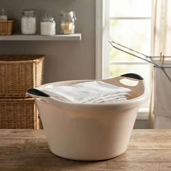 Koš na prádlo Kulatá miska s uchyty DAILY INTERNATIONAL HOME CELIA 15 l béžová