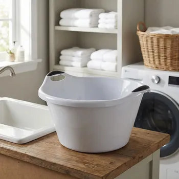 Koš na prádlo Kulatá miska s uchyty DAILY INTERNATIONAL HOME CELIA 25 l šedá