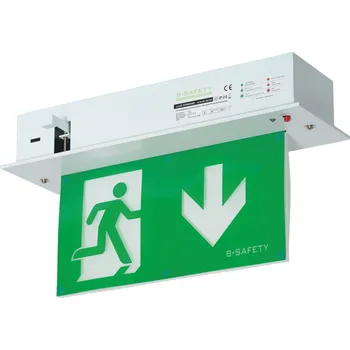 Nouzové osvětlení LED nouzové světlo L-Lux Standard, autotest, doba svícení 1-8 hodin, montáž na strop, ocelový plech