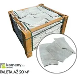 Kameny.cz Pochozí dlažba a obklad Kora Albino - nepravidelný štípaný kvarcit tl. 1,5-3 cm Vyberte si typ: Paleta až 20 m²