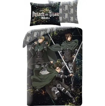 Povlečení Halantex Povlečení - Attack of Tittan (AOTF-6053BL) 140x200, 70x90 (100% Polyester)