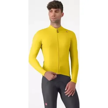 cyklistický dres Castelli Espresso Thermal Jersey pánský dres Mango Mojito/Dark Gray vel. L
