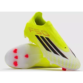 Kopačky Kopačky adidas F50 League LL FG/MG bílá/žlutá (9,5uk/ 44EU/ 27,1cm)