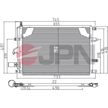 Výparník klimatizace Kondenzátor, klimatizace JPN 60C9146-JPN