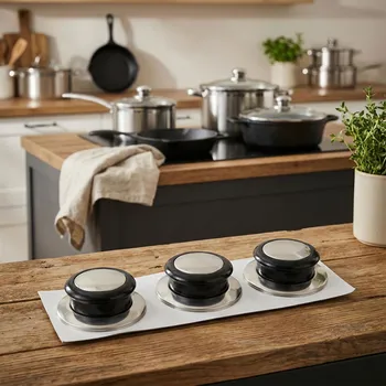 Poklice Knoflíky na poklice DAILY INTERNATIONAL HOME černo-stříbrné 3 ks